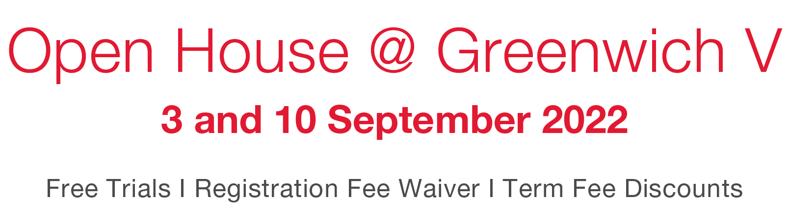 greenwich open house 3 and 10 sept 2022